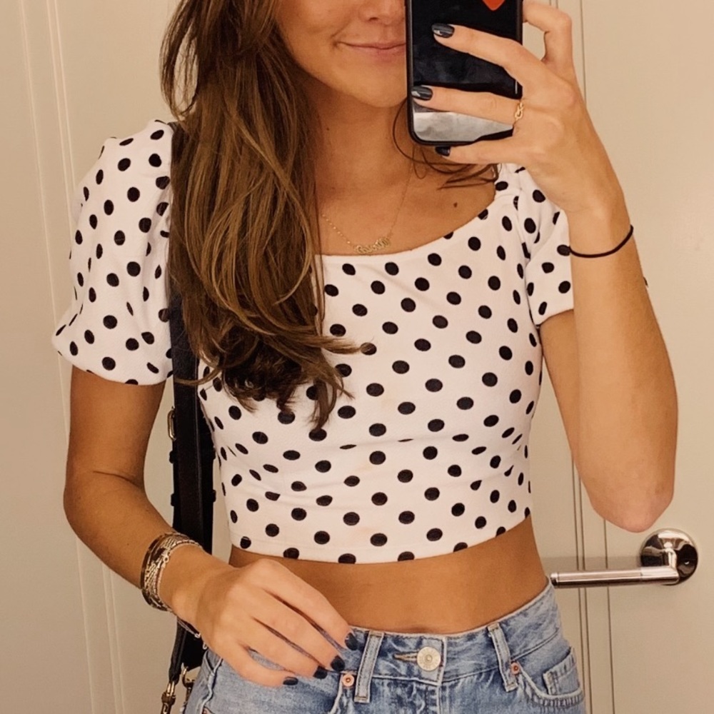 Polka-Dot Crop Top | Charlotte Russe